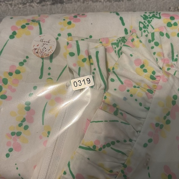 Lilly Pulitzer Adeline Ruffle‎ Grass Shift Dress Size 0 EUC 0319 - Picture 12 of 12